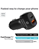 PowerPeak USB A+C Dual Port Power Delivery Car Charger (48W) - (BLACK) (Only Ground Shipping)