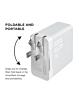 PowerPeak - Gan Wall Charger with USB C-C Cable (WHITE) (6ft) (65W) (Only Ground Shipping)