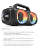 USG by PowerPeak - SoundStorm2 - BOOM Wireless Party Box Speaker with Lights - (BLACK) (Only Ground Shipping)