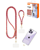 xBase by PowerPeak - Universal Adjustable Crossbody & Wrist Strap - (PINK) (Only Ground Shipping)