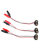 iPhone 16 Series 9V Battery Snap to Alligator Clips Connection Wire (Pack of 3)