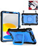 Full Body Protection Case with Square Kickstand (BLACK & BLUE) for iPad 10 2022 (10.9") / iPad 11 (A16) / Air 11 (2024/2025/2026) / Air 4 / Air 5 / Pro 11 (All Models) (Only Ground Shipping)