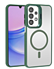 Thin Magnetic Clear Case with Camera Stand Kickstand - DARK GREEN for Galaxy A13 (Only Ground Shipping)