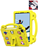 Shockproof Handle Case - YELLOW for iPad Air 6 / Air 7 / Air 13 (2024/2025) / Pro 13 (2024/2025) / Pro 12.9 (3rd/4th/5th/6th) (Only Ground Shipping)