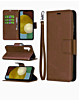 Galaxy A14 4G/5G Leather Wallet Case with Card Slot - BROWN (Only Ground Shipping)