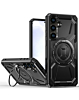 Full-Body Rugged Shockproof Case with Built-in Ring Holder - BLACK for Galaxy A14 4G/5G (Only Ground Shipping)