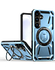 Full-Body Rugged Shockproof Case with Built-in Ring Holder - BLUE for Galaxy A14 4G/5G (Only Ground Shipping)