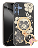 Luxury Diamond Shiny Cases with Butterfly Ring Design - BLACK for Galaxy A15 5G (Only Ground Shipping)