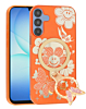 Luxury Diamond Shiny Cases with Butterfly Ring Design - ORANGE for Galaxy A15 5G (Only Ground Shipping)