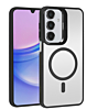 Thin Magnetic Clear Case with Camera Stand Kickstand - BLACK for Galaxy A15 (Only Ground Shipping)