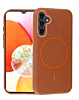 Magnetic Leather Soft Cases - GOLDEN BROWN for Galaxy A15 (Only Ground Shipping)
