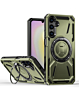Full-Body Rugged Shockproof Case with Built-in Ring Holder - GREEN for Galaxy A15 (Only Ground Shipping)