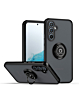 Galaxy A15 Hard PC Rear / Soft TPU Colorful Border Case with I-ring Holder - BLACK (Only Ground Shipping)