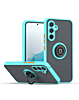 Galaxy A15 Hard PC Rear / Soft TPU Colorful Border Case with I-ring Holder - BLUE (Only Ground Shipping)