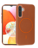 Magnetic Leather Soft Cases - GOLDEN BROWN for Galaxy A17 (Only Ground Shipping)