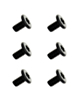 Hinge Screws (Torx T8) (6 Piece Set) (50 Pack) for MacBook Pro 13" with Touch Bar (A1706 / A1708 / A1989 / A2159 / A2289 / A2251 / A1707 / A1990 / A2338 / Late 2016 To Mid 2020)