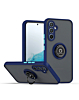 Galaxy A34 5G Hard PC Rear / Soft TPU Colorful Border Case with I-ring Holder - NAVY BLUE (Only Ground Shipping)