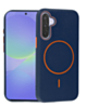 Magnetic Leather Soft Cases (WAYNE BLUE & ORANGE) for Galaxy A36 (Only Ground Shipping)