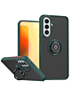 Galaxy A37  Hard PC Rear / Soft TPU Colorful Border Case with I-ring Holder -DARK GREEN (Only Ground Shipping)