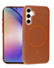 Magnetic Leather Soft Cases (GOLDEN BROWN) for Galaxy A54 (Only Ground Shipping)
