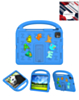 Shockproof Handle Case with Charms (BLUE) for iPad Air 4 / Air 5 / Air 6 (Only Ground Shipping)