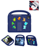 Shockproof Handle Case with Charms (NAVY BLUE) for iPad Air 4 / Air 5 / Air 6 (Only Ground Shipping)