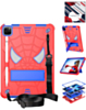Rugged SpiderGrip Tablet Case with Kickstand & Shoulder Strap (RED & BLUE) for iPad Air 4 / Air 5 / Pro 11 (1st / 2nd / 3rd / 4th) (Only Ground Shipping)