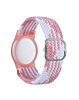 Airtag Wristband Nylon Watch Band - PINK WHITE (Only Ground Shipping)