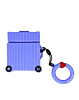 New Design Luggage Case - Style 2 for AirPods 1/2 (Only Ground Shipping)