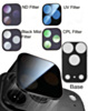 Magnetic Phone Camera Filter Kit with ND UV CPL Black Mist Filters for iPhone 17 Pro Max (BLACK) (Only Ground Shipping)