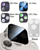 Magnetic Phone Camera Filter Kit with ND UV CPL Black Mist Filters for iPhone 17 Pro Max (SILVER) (Only Ground Shipping)