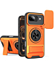 Shockproof Mag Safe Slide Lens Case with Ring Holder - ORANGE for Google Pixel 10A (Only Ground Shipping)