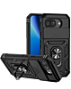 Dual Layers Hybrid Case with Metal Ring And Camera Protector for Google Pixel 10A (BLACK) (Only Ground Shipping)