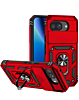 Dual Layers Hybrid Case with Metal Ring And Camera Protector for Google Pixel 10A (RED) (Only Ground Shipping)