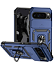 Google Pixel 9 Pro XL Dual Layers Hybrid Case with Metal Ring And Camera Protector - BLUE (Only Ground Shipping)