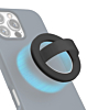 Silicone Magnetic Mount 360 Rotation Finger Smartphone Stand - BLACK (Only Ground Shipping)