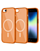Transparent Magnetic Shockproof Case - ORANGE for iPhone 6 / 6S / 7G / 8G / SE (Only Ground Shipping)