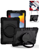 Multi-Functional Rugged Swivel Stand Case with Shoulder Strap (BLACK) for iPad 5 (2017) / iPad 6 (2018) / Air 1 / Air 2 / Pro 9.7 (Only Ground Shipping)