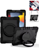Multi-Functional Rugged Swivel Stand Case with Shoulder Strap (BLACK) for iPad 10.2" (7th / 8th / 9th) / Air 3 / Pro 10.5 (Only Ground Shipping)
