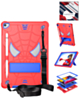 Rugged SpiderGrip Tablet Case with Kickstand & Shoulder Strap (RED & BLUE) for iPad 10.2" (7th / 8th / 9th) / Air 3 / Pro 10.5 (Only Ground Shipping)
