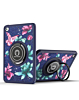 Hard PC Rear / Soft TPU Colorful Border Case with I-ring Holder - FLOWER BLUE for iPad 10.2" (7th / 8th / 9th) / Air 3 / Pro 10.5 (Only Ground Shipping)