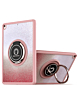 Hard PC Rear / Soft TPU Colorful Border Case with I-ring Holder - SHINY PINK for iPad 10.2" (7th / 8th / 9th) / Air 3 / Pro 10.5 (Only Ground Shipping)