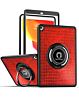 Hard PC Rear / Soft TPU Colorful Border Case with I-ring Holder - LEATHER RED for iPad 10.2" (7th / 8th / 9th) / Air 3 / Pro 10.5 (Only Ground Shipping)