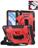 Shockproof Tablet Case with Rotating Hand Strap & Shoulder Strap Kickstand (RED) for iPad 10 2022 (10.9") / iPad 11 (A16) (Only Ground Shipping)