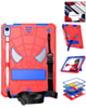 Rugged SpiderGrip Tablet Case with Kickstand & Shoulder Strap (RED & BLUE) for iPad 10 2022 (10.9") / iPad 11 (A16) (Only Ground Shipping)