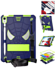 Rugged SpiderGrip Tablet Case with Kickstand & Shoulder Strap (NAVY BLUE & GREEN) for iPad 10 2022 (10.9") / iPad 11 (A16) (Only Ground Shipping)
