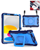 Full Body Protection Case with Square Kickstand (BLACK & BLUE) for iPad 10.2" (7th / 8th / 9th) / Air 3 / Pro 10.5 (Only Ground Shipping)