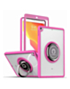 Hard PC Rear / Soft TPU Colorful Border Case with I-ring Holder - PINK for iPad 10 2022 (10.9") / iPad 11 (A16) (Only Ground Shipping)