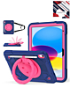 Shockproof Heavy Duty Stand Case with Pen Slot - NAVY BLUE & HOT PINK for iPad 10 (2022) / iPad 11 (2025) (Only Ground Shipping)