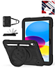 Shockproof Heavy Duty Stand Case with Pen Slot - BLACK for iPad 10 (2022) / iPad 11 (2025) (Only Ground Shipping)
